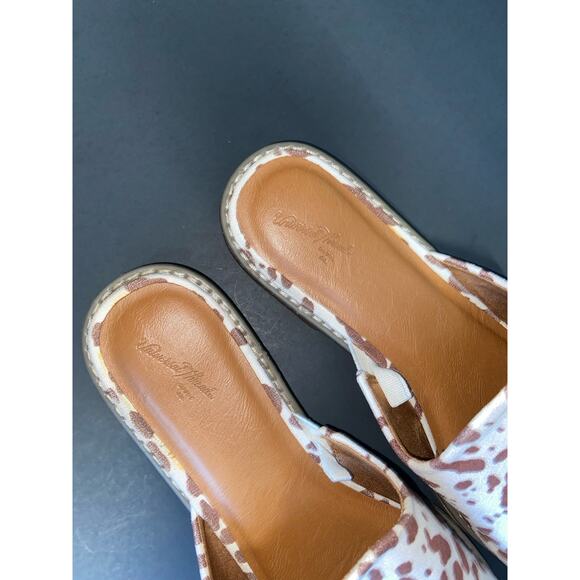 Halloween Fall Women Western Brown Animal Print Flats size 9 slip on Shoes - Picture 3 of 5